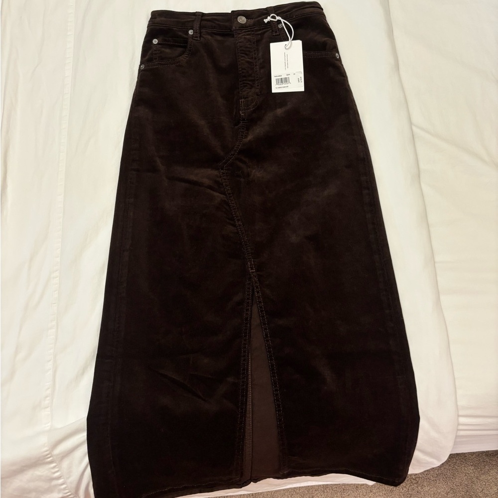 Corduroy Midi Skirt